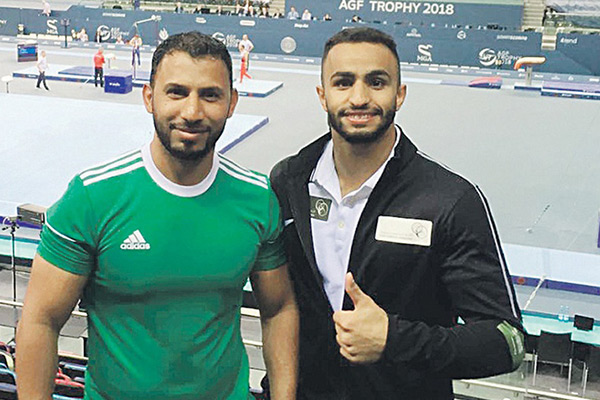 جعفر الصايغ نجم المنتخب السعودي الأول للجمباز